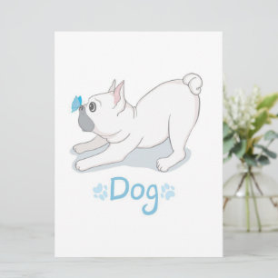Niedliches Hundegeschenk   Witziger Hund mit Schme Menükarte