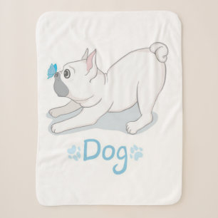 Niedliches Hundegeschenk   Witziger Hund mit Schme Sherpadecke