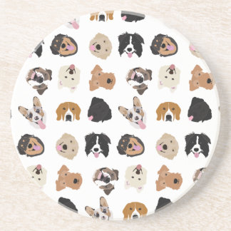 Niedliches Hundegesichtsbild Getränkeuntersetzer