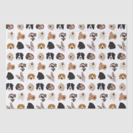 Niedliches Hundegesichtsbild Seidenpapier