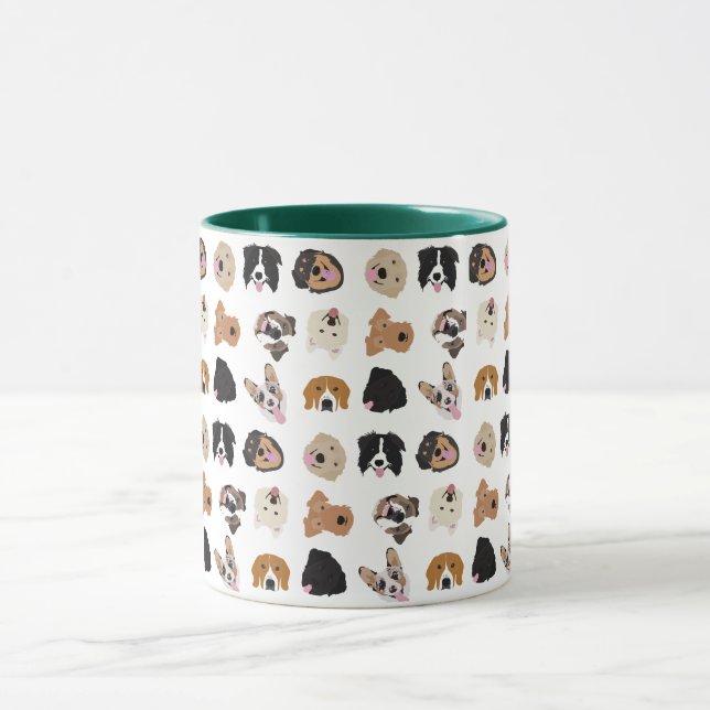 Niedliches Hundegesichtsbild Tasse (Zentrum)