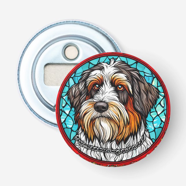 Niedliches Hundeportrait Flaschenöffner (Vorderseite)