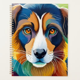 Niedliches Hundeportrait nah Planer