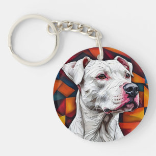 Niedliches Hundeportrait Schlüsselanhänger