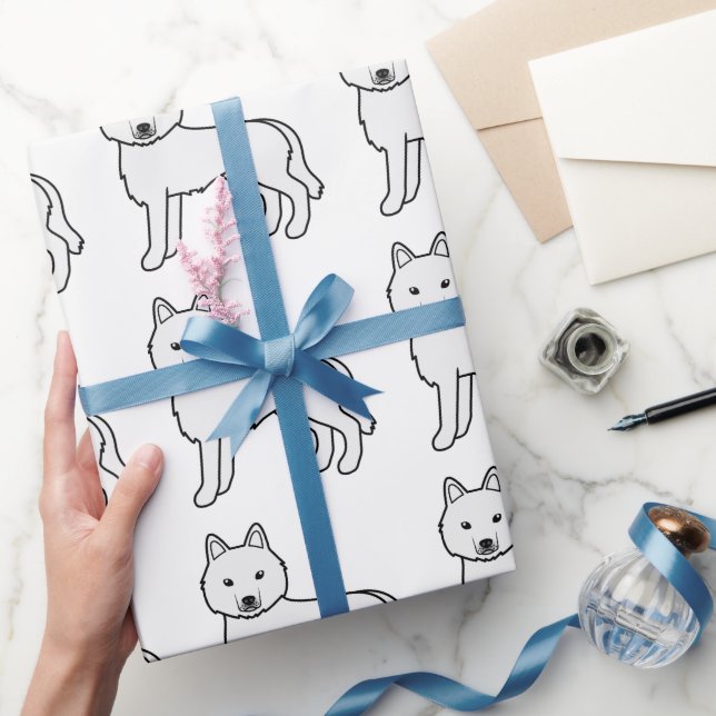 Niedliches Hundeschema Geschenkpapier (Schenken)