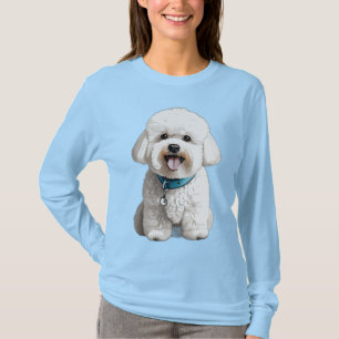Niedliches Hundportrait von Bichon Frise T-Shirt