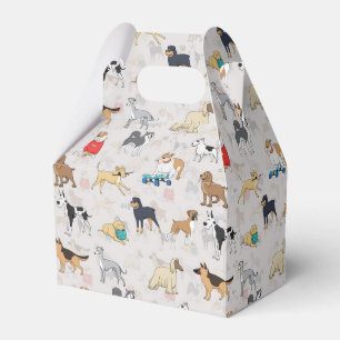 Niedliches Hundsmuster Design Weiß Geschenkschachtel
