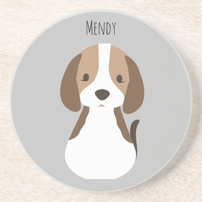 Niedliches Hundsmuster Getränkeuntersetzer (Vorne)