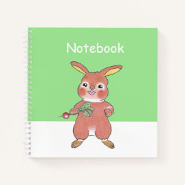 Niedliches Hunger Bunny Square Custom Notebook Notizbuch