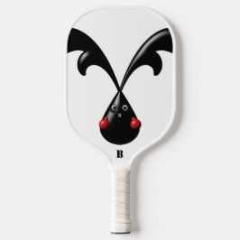 Niedliches Hustenbold Boxerkaninchen. Monogramm Pickleball Schläger