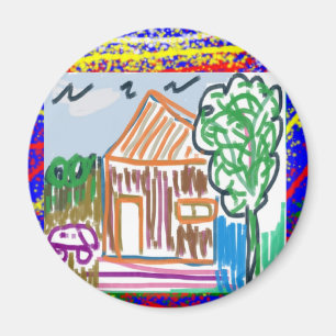 NIEDLICHES HÜTTEN-ZUHAUSE: KINDERkunst Magnet