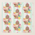 Niedliches Ice Cream Muster Schal<br><div class="desc">Im Sommer mit einer Schüssel Eis mit 3 köstlichen, mit Süßwasser bedeckten Kugeln. Eine Eistüte mit 3 Düsen Schokolade, Vanille und Erdbeere. Eine Dessertschale gefüllt mit neopolitischem Eis mit einer köstlichen Kirsche.</div>