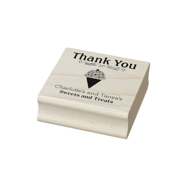 Niedliches Ice Creme Cone Logo Vielen Dank Gummistempel (Stempel)