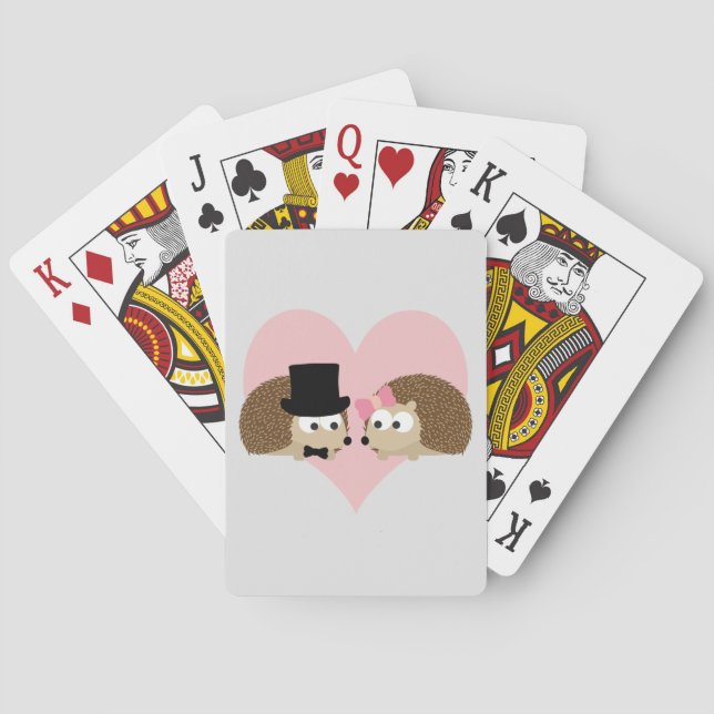 Niedliches Igel Spielkarten (Rückseite)