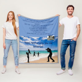 Niedliches, individualisierbares Mittelbandvlies Fleecedecke