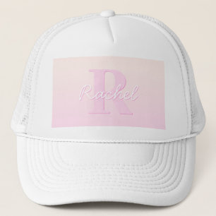 Niedliches individuell anpassbares Monogramm Pea Truckerkappe