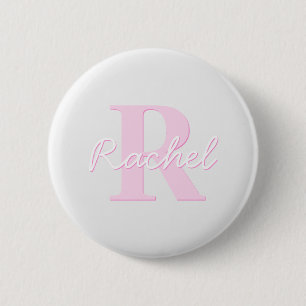 Niedliches individuell anpassbares Monogramm   Pin Button