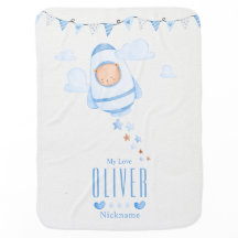 Niedliches Individuelle Name Bear Baby Blanket für