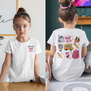 Niedliches Individuelle Name School Design Girl's T-Shirt