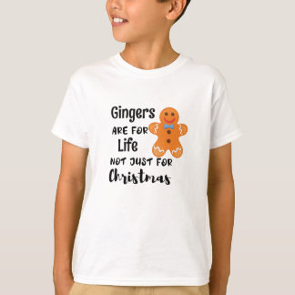 Niedliches Ingwer Cookie mit weihnachtfarbenem Tex T-Shirt