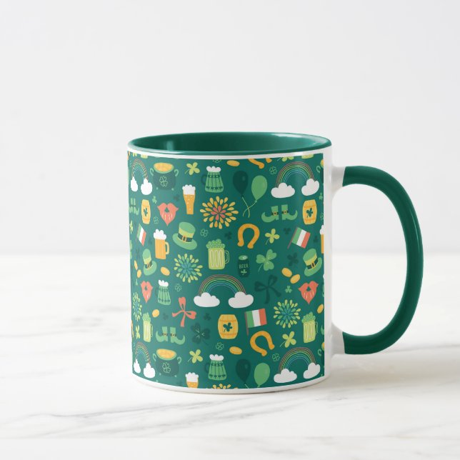 Niedliches irisches Ikonen-Muster Tasse (Rechts)
