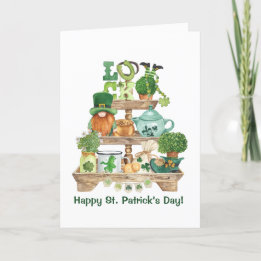 Niedliches Irish Knickack Stand Happy St Patrick's Feiertagskarte