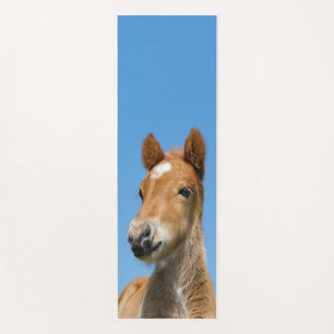 Niedliches isländisches Pferdefoal Pony Head Front Yogamatte