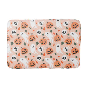 Niedliches Jack-O-Lantern- und Ghost-Muster Badematte