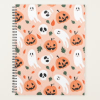 Niedliches Jack-O-Lantern- und Ghost-Muster