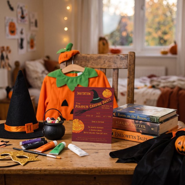 Niedliches Jack-o''Lantern & KostümParty Einladung (Customize to change your personalized text size or style.)