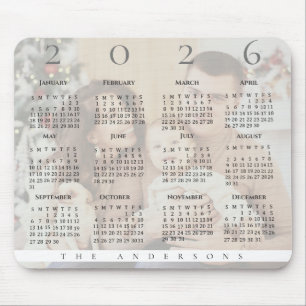Niedliches Jahr 2023 Kalenderfamilie Foto Mousepad