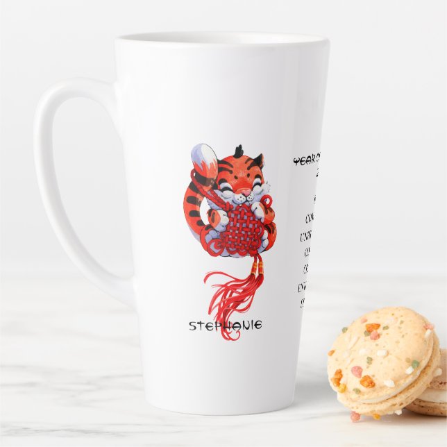 Niedliches Jahr des Tiger Personalisiert Milchtasse (Beispiel)