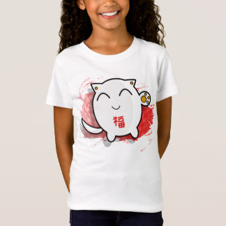 niedliches japanisches glückliches Katzent-shirt T-Shirt