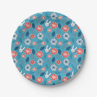Niedliches japanisches Kaninchen-und Blumen-Muster