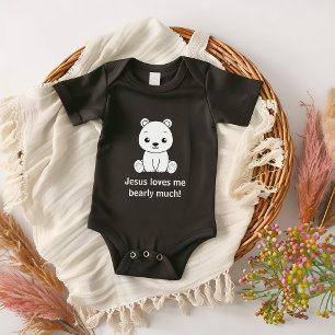 Niedliches Jesus Lieben mir ziemlich Christlich Baby Strampler