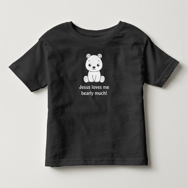 Niedliches Jesus Lieben mir ziemlich Christlich Kleinkind T-shirt (Vorderseite)