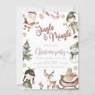 Niedliches Jingle & Mingle Party Einladung