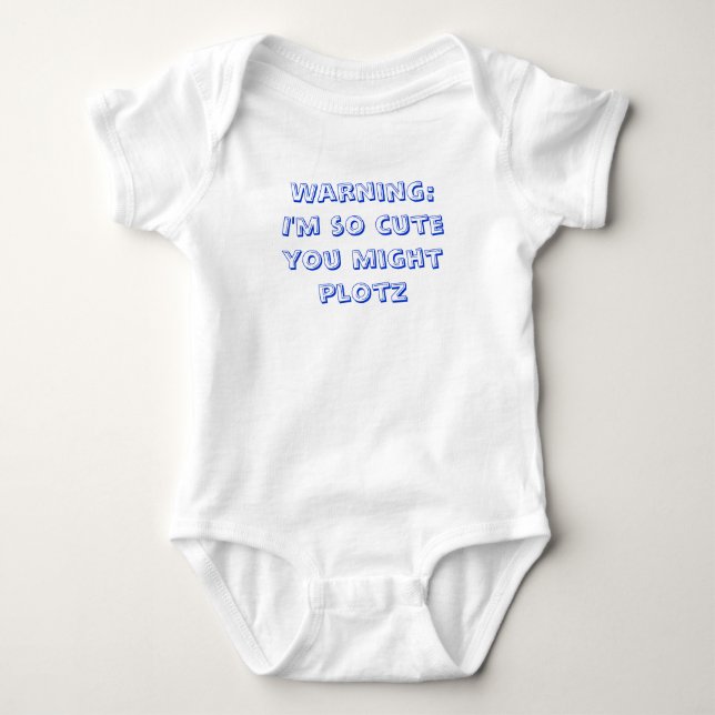Niedliches jüdisches Babygeschenk - "so Baby Strampler (Vorderseite)