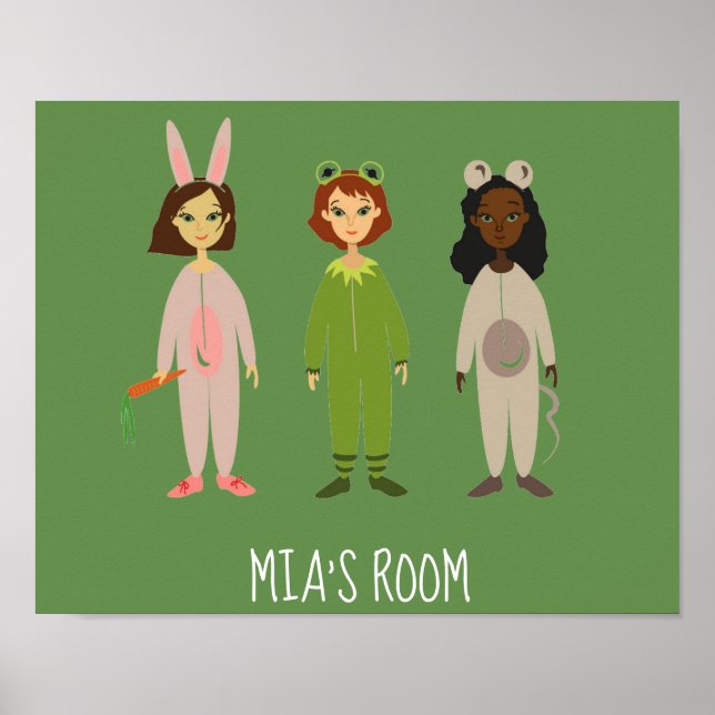 Niedliches Jugendzimmer Pajama Party Thema Poster (Vorne)