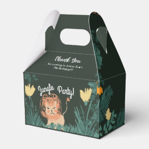 Niedliches Jungle Lion Art Safari Geburtstagsparty Geschenkschachtel