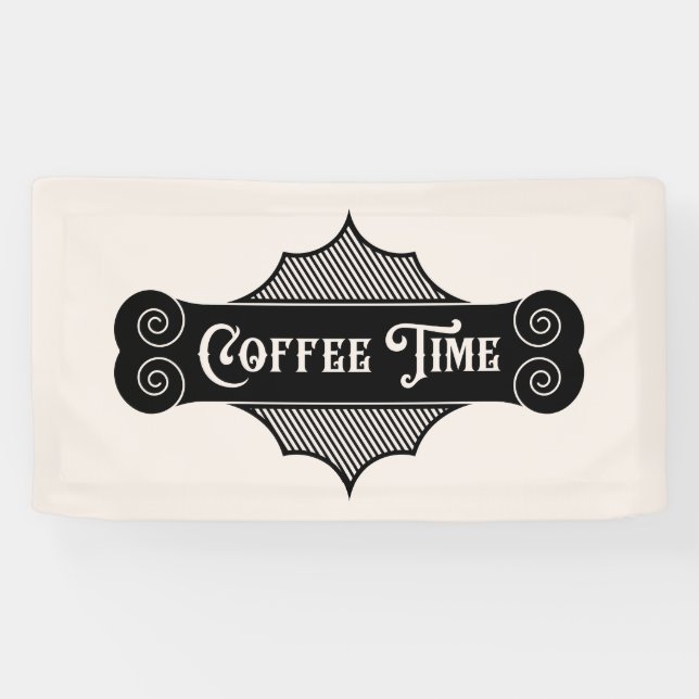niedliches Kaffee-Bar Party Banner (Horizontal)