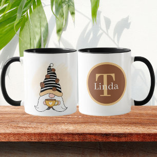 niedliches Kaffeegnom, Monogramm-Tasse hinzufügen Tasse