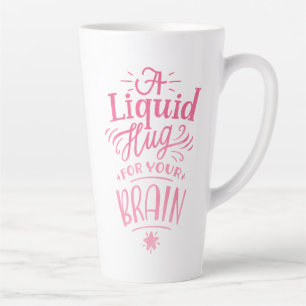 Niedliches Kaffeekonzept Pink Ombre Calligrafy Tal Milchtasse