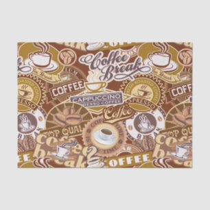 Niedliches Kaffeewort Party Seidenpapier