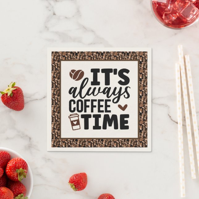 niedliches Kaffeezeitwort Party Serviette (Beispiel)