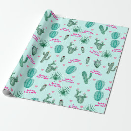 Niedliches Kaktus-Grünbuch Geschenkpapier
