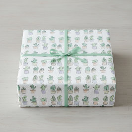 Niedliches Kaktus Wrapping Paper Geschenkpapier