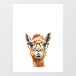 Niedliches Kamel mit Brille Fensteraufkleber