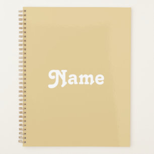 Niedliches Kamelbeige individuelle Name Jahr Monog Planer