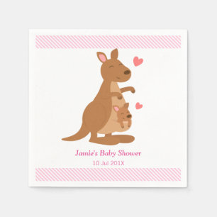 Niedliches Kangaroo Baby Dusche Party Serviette